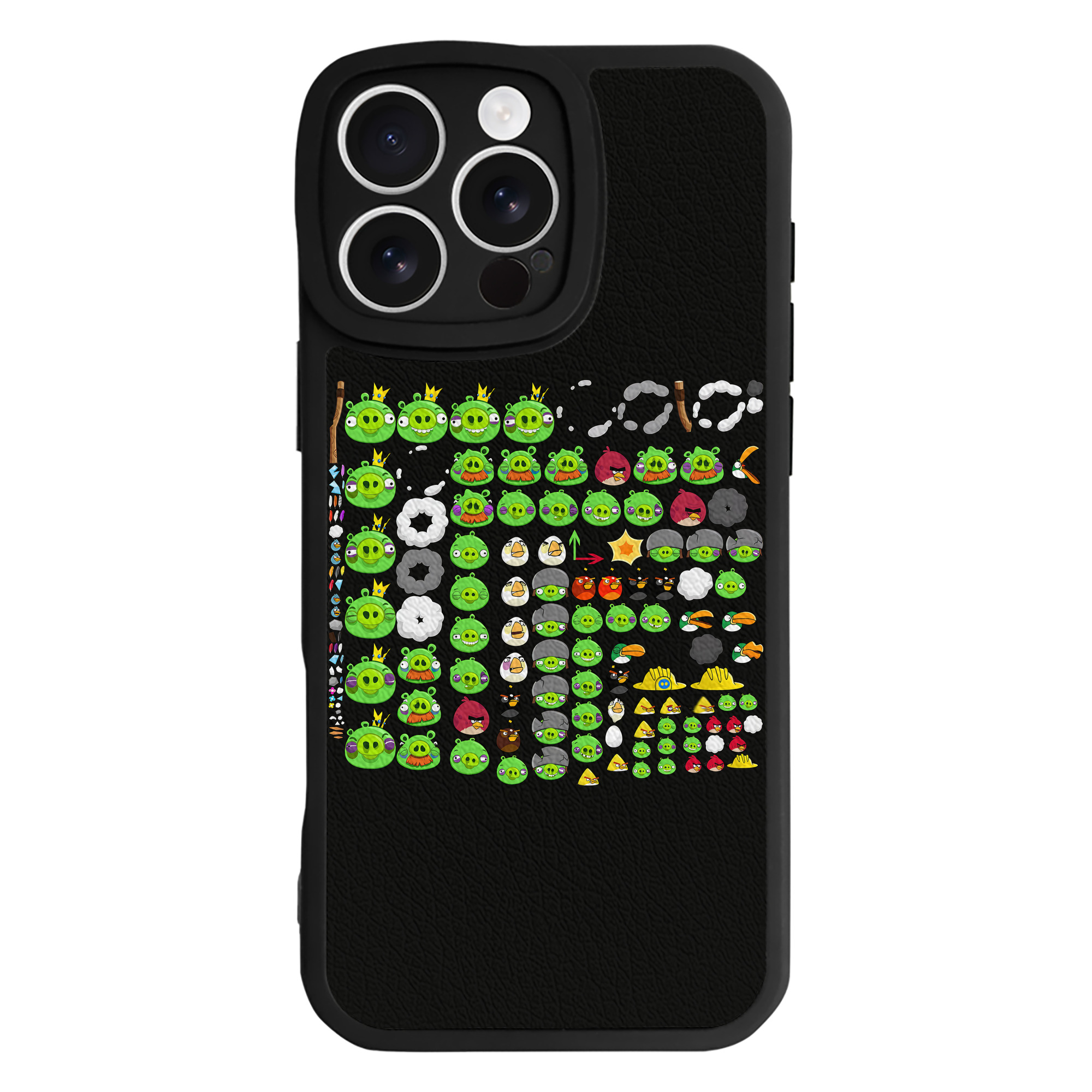 （画像用） Angry Birds アングリーバード 【iPhone 16シリーズ対応】シリコンスマホケース（レザー調） 材質：シリコン